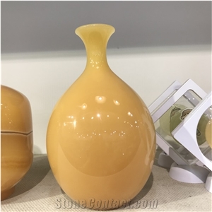 Luxury Natural Honey Onyx Vases For Home Decoration
