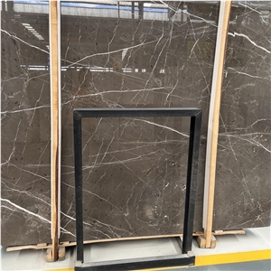 Natural Dark Brown Stone Slabs Coffee Mousse Marble Tiles