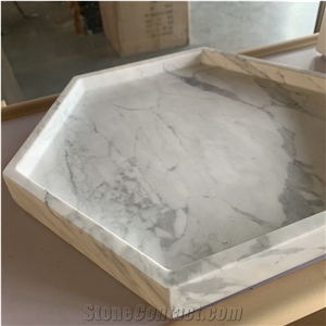 New Style Customised Marble Dish Cake Stand Food Plates Set
