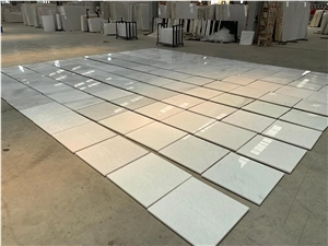 A Grade Polished Crystal White Marble Tiles