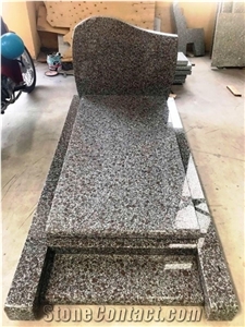 Light Grey Granite Asian Tombstone/Monument/Gravestone/Headstone