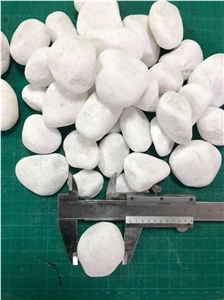 Natural Tumbled Snow White Pebble Stone Factory Price