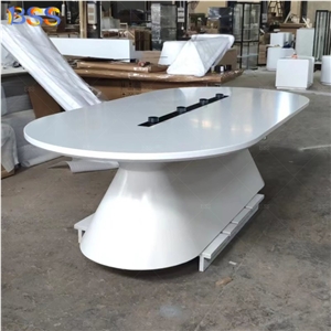 Solid Surface Oval Shaped Conference Table For Office Contemporary Modern