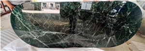 Marble Luxury Green Restaurant Table Tops Stone Work Tops