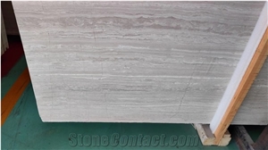 China White Wooden Grain Marble Polished Slabs