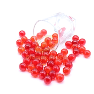 Clear Red Vase Filler Glass Marble Balls For Kids