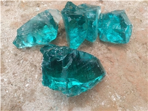 Ocean Blue Glass Rock Decorative Glass Rock
