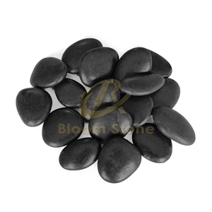 A Grade Polished Black Pebble Stone