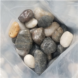 Mixed Color Polished Stone & River Stone For Garden