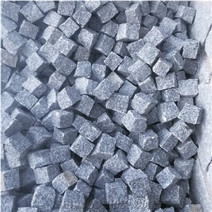 Bergama Grey Granite Cube Stone, Cobble Stone