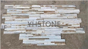 Beige Natural Stacked Stone Thin Stone Veneer Wall Panels