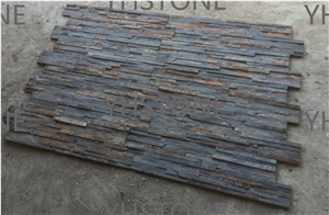 Rusty Natural Slate Stacked Stone Thin Veneer Wall Panels
