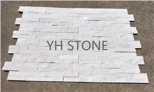 Super White Natural Quartz Stacked Stone Veneer Wall Panels