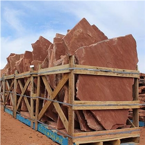 Utah Red Sandstone-Cherokee Red Sandstone Flagstone Slabs