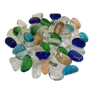Decorative Transparent Colored Glass Pebbles