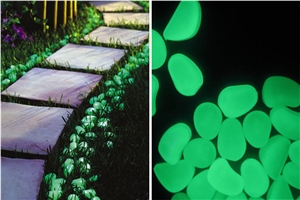 Glow In The Dark Garden Green Pebbles Glow Green Stones