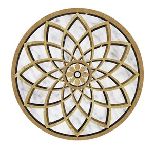 Custom Luxury Marble Waterjet Medallion Floor Pattern Design