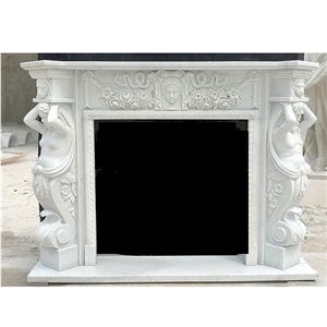 Decorative White Marble Fireplaces