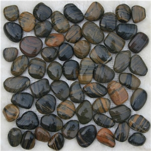 Garden Polished Tiger Stripe River Rock Pebbles Stone