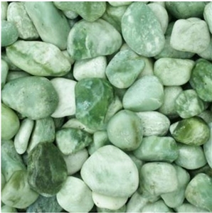 Polished Green Jade Pebble Green Garden Pebbles