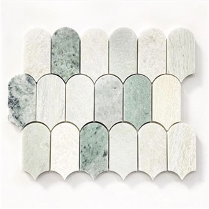 Green Marble Wall  Mosaic Tiles