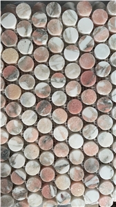 Norwegian Rose Marble Mosaic Tiles