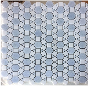 Sky Blue Azul Celeste Mosaic Tiles