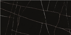 Premium Quality Black Quartz Slabs With Marble Textures