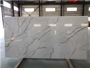 White Quartz Slabs With Marble Textures With Good Price