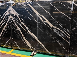 China Marquina Marble,White Stripe In Black For Project