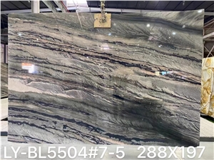 Green-Grey Quartzite With Veins Natural Stone Slab For Wall