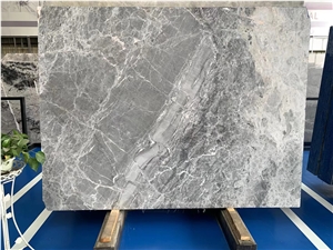 Italy Silver Sable Marble Slabs Grey Marble Floor Wall
