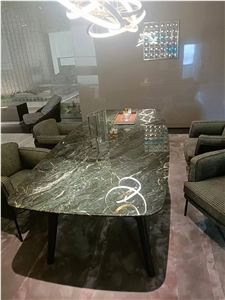 Verde Malachite Marble Table, Green Marble Dinningtable