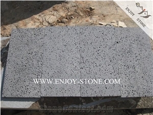 Machine Cut/Sawn China Grey Volcanic Lava Stone Tiles&Slabs