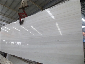 Chinese Rainbow Wood Vein White Marble Slabs&Tiles