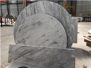 White And Grey Marble Table Top On Sale