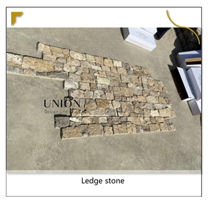 UNION DECO Coffee Brown Culture Stone Stacked Stone Panel