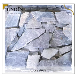 UNION DECO Loose Stone Blue Quartzite Random Shape Flagstone For Wall