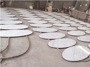 Guangxi White Marble Coffee Table Top Home Decor