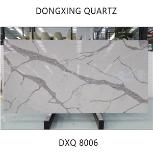 DXQ8006 Calacatta White Artificial Quartz Slabs