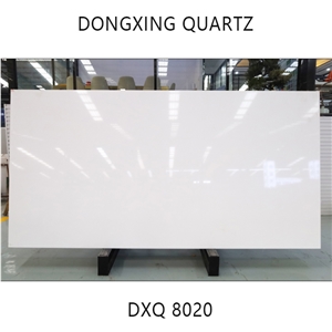 DXQ8020 Pure White Quartz Stone For Kitchen