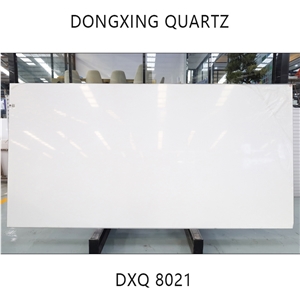 DXQ8021 Super White Quartz Stone Slabs Tiles