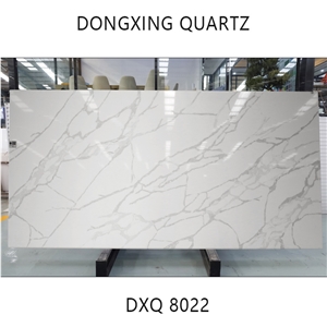 DXQ8022 Calacatta White Quartz Large Format Project Slabs