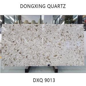 DXQ9013 Gold Quartz Modern Aesthetics Quartz Slab Stone