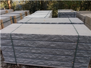 Silver/Grey Granite Block Steps 100X35x15cm, Flamed And Split