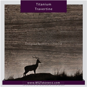 Hesar Titanium Travertine Blocks