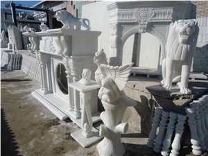 Decorative White Marble Stone Balustrades, Railings
