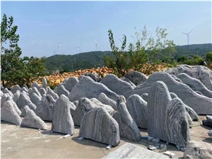 Hot Sell China Juparana Granite Landscaping Stone- Garden Boulders,Garden Rock Stone
