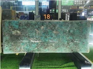 Brazil Amazon Green Granite Small Size Slabs For Interior
