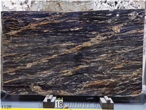 Brazil Black Fusion Granite Large Size Slabs 2.0Cm Polished